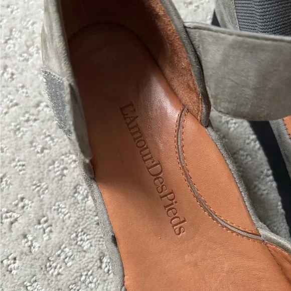 L'Amour des Pieds Women's Gray Platform Sandals 6.5 - Picture 3 of 7
